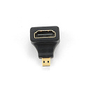 Cablexpert Переходник HDMI-microHDMI , 19F/19M, угловой, золотые разъемы, пакет (A-HDMI-FDML)