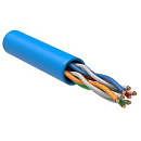 ITK LC1-C5E04-113 Кабель связи витая пара U/UTP, кат.5E 4 x 2 x 24AWG solid, PVC, 305м, синий