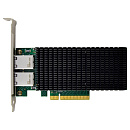 ORIENT XWT-INT540L2PE8, Сетевая карта PCI-Ex8 v2.1 2xRJ45 10Gbps Converged Server NIC, Intel X540 chipset, 10/1 Гбит/с, 2 планки крепления в комплекте