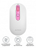 Мышь A4Tech Fstyler FG20 Sakura белый/розовый оптическая (2000dpi) беспроводная USB для ноутбука (4but)