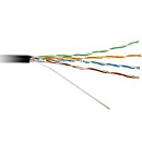 Hyperline UTP4-C5E-SOLID-OUTDOOR-40-500/UUTP4-C5E-S24-OUT-PE-BK-500 Кабель UTP (U/UTP), кат. 5e, 4 пары, (500 м), (24 AWG), одножильный (solid), для в