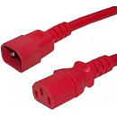 Hyperline PWC-IEC13-IEC14-1.8-RD кабель питания монитор-компьютер IEC 320 C13 - IEC 320 C14 (3x0.75), 10A, прямая вилка, 1.8 м, цвет красный