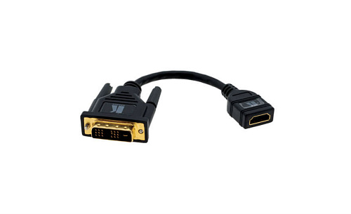 Адаптер для цифровых интерфейсов [99-9497101] Kramer Electronics [ADC-DM/HF] DVI вилка на HDMI розетку