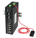 Промышленный PoE коммутатор Gigabit Ethernet OSNOVO SW-80804/ILS(port 90W,300W) Промышленный управляемый (L2+) HiPoE коммутатор Gigabit Ethernet на 8G