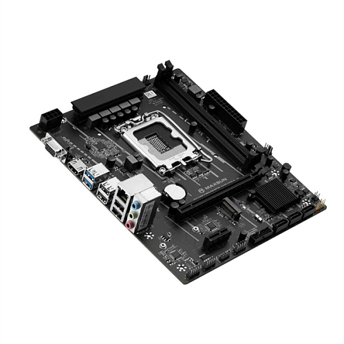 Материнская плата MAXSUN MS-Challenger H610M-D, LGA1700, H610, 2*DDR4, 3*SATA3, M.2, 2*USB 3.2, 4*USB 2.0, 1*PCIEx16, 1*PCIEx1, VGA+HDMI, mATX