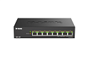 Коммутатор D-Link Коммутатор, 8x2.5GBase-T PoE 802.3bt 90 Вт, PoE-бюджет 230 Вт, корпус металл