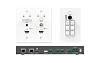 Комплект настенной панели Передатчика Infobit [WP200-Kit] Панели Управления и Приемника HDMIдо 70 м. 1080p, 40 м. 4K/30 Гц, HDCP2.2, PoC, двунаправлен