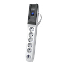 ZIS Сетевой фильтр Pilot - Pro USB {5 с заземлением +1 в формате GP, USB 3A, с разъёмами type A, C} 1,8м [арт.181]