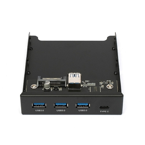 Планка USB 3.0 на переднюю панель 3.5" Gembird, 3 порта USB и 1 порт Type-C (FP3.5-USB3-3A1C)