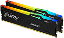 Память оперативная/ Kingston 32GB 5600MHz DDR5 CL40 DIMM (Kit of 2) FURY Beast RGB XMP
