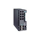 Управляемый коммутатор Full Gigabit Ethernet с 8 портами 10/100/1000BaseT 802.3bt PoE, 4 слотами 100/1000/2500BaseSFP, двумя входами питания 12/24/48