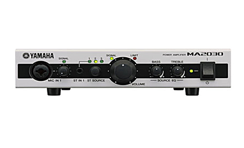 Усилитель мощности Yamaha [[MA2030A]] 2-х канальный, микширующий: 2х30 Вт (4Ом/8Ом/100 В). Bridge: 60 Вт (100 В). DSP,RJ-45 (для ПУ DCP1V4S).Вх.(3хlin