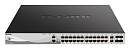 Коммутатор D-Link PROJ Управляемый L3 стекируемый PoE-коммутатор, 24x1000Base-T PoE, 2x10GBase-T, 4x10GBase-X SFP+, PoE-бюджет 370 Вт (740 Вт с DPS-70