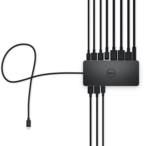 Dell Dock UD22 Universal; 130W (USB-C) (2xDP 1.2; 1xHDMI 2.0; 2xUSB-C; 4xUSB-A; 1xRJ-45) (без EU кабеля питания в компл)