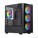 XASTRA Корпус A401M 4FRGB Black mATX/Mesh/half size TG / 4x120mm FRGB fans/ A401M-4FC12F-BK