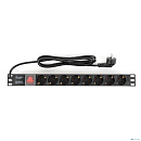 БАСТИОН Rapan-PDU8S-S Блок розеток с выключателем, 220 В, 16 А, 8 розеток Schuko (752)