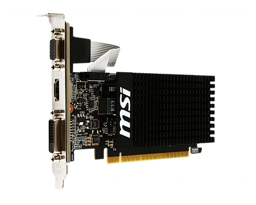 Видеокарта MSI PCI-E GT 710 2GD3H LP NVIDIA GeForce GT 710 2Gb 64bit DDR3 954/1600 DVIx1 HDMIx1 CRTx1 HDCP Ret low profile