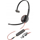Poly Blackwire 3215 Monaural USB-C Headset +3.5mm Plug +USB-C/A Adapter (Bulk) [8X227A6] - Гарнитура