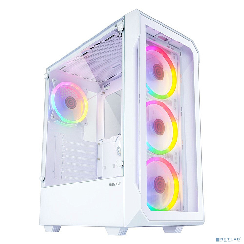 Ginzzu CL330 FAN 12CM FRGB*4 (Белый)