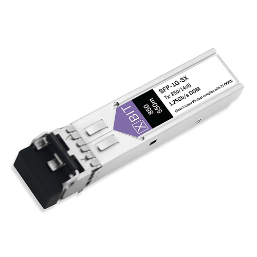 Трансивер XBIT SFP-1G-SX SFP, 1.25Gb/s, 550m, 8dB, 850nm, MMF, 2LC, DDM