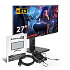 Монитор игровой 165 Гц 27" ExeGate Combat EG2707A (IPS LED Grade A+, 2K, 2560x1440@165Гц (WQHD), 16:9, 400cd/m2, 1000:1, 178°/178°, 1ms, Speakers, 2xH