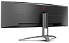49" AOC AG493UCX Curved 1800R 5120x1440 120Гц VA LED 32:9 4ms 2*HDMI DP USB-C/4xUSB3.2 80M:1 3000:1 178/178 550cd Tilt HAS Swivel Speakers 2*5w Black