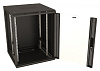 Шкаф коммутационный Hyperline (TWB-1245-GP-RAL9004) настенный 12U 600x450мм пер.дв.стекл 2 бок.пан. 60кг черный 650мм IP20 сталь
