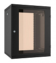 Шкаф коммутационный NT WALLBOX 12-63 B (084696) настенный 12U 600x350мм пер.дв.стекл направл.под закл.гайки 245кг черный 300мм 17.5кг 610мм IP20 сталь