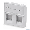 Cabeus FP-L-45-2M Вставка 45x45 (Mosaic) для 2 модулей формата Keystone Jack (арт.078610)