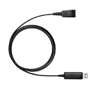 Адаптер QD на USB, соединение для подключения проводных QD-гарнитур Jabra LINK 230 (PN: 230-09)