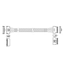 Кабель Amphenol RMC74-5874, MCIO x8 74P (прямой Straight Type) TO Slimline SAS x8 74P (SFF8654, прямой Straight Type) , 85 Ohm, L:100cm