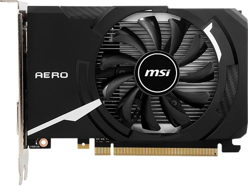 Видеокарта/ VGA MSI NVIDIA GeForce GT 1030 AERO ITX 4GD4 OC 4GB, DDR4/64-bit, PCIe 3.0, 1xHDMI 2.0, 1xDVI-D, 2-slot