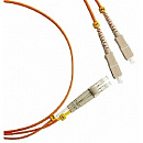 Hyperline FC-D2-50-LC/PR-SC/PR-H-1M-LSZH-OR (FC-50-LC-SC-PC-1M) Патч-корд волоконно-оптический (шнур) MM 50/125, LC-SC, duplex, LSZH, 1 м
