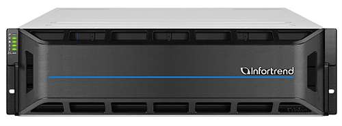 infortrend 3u/16bay dual controller expansion enclosure 4x 12gb sas ports, 2x(psu+fan module), 16xgs drive trays, 2x 12g to 12g sas cables and 1xrack