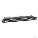 Cabeus PL-24-Cat.6a-SH-Dual IDC Патч-панель 19" (1U), 24 порта RJ-45, категория 6a, полностью экранированная, с задним кабельным организатором