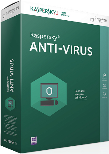 Kaspersky Anti-Virus Russian Edition. 2 лиц., 1 год, Базовая, Download Pack