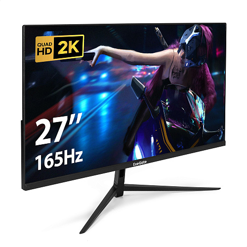 Монитор игровой 165 Гц 27" ExeGate Combat EG2700A (IPS LED Grade A+, 2K, 2560x1440@165Гц (WQHD), 16:9, 300cd/m2, 1000:1, 178°/178°, 1ms, HDMI, Display