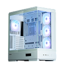 корпус ZALMAN P50 DS, ATX, WHITE, WINDOW, 2x3.5", 3x2.5", 1xUSB TYPE-C, 2xUSB3.0, SIDE 3x120mm ARGB, REAR 1x120mm ARGB (некомплект, нет одного вентиля