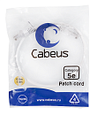 Патч-корд Cabeus PC-UTP-RJ45-Cat.5e-0.5m-WH-LSZH Патч-корд U/UTP, категория 5е, 2xRJ45/8p8c, неэкранированный, белый, LSZH, 0.5м