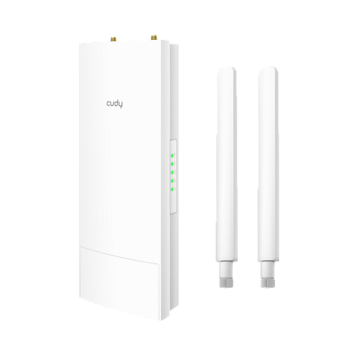Точка доступа CUDY Точка доступа/ AC1200 WiFi Outdoor Access Point, Repeater, 867Mbps at 5GHz + 300Mbps at 2.4GHz, 1 x 100Mbps RJ45, 2 Detachable Antennas, 24V passive