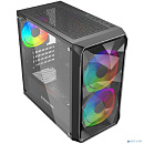 Powercase Mistral Micro A3B ARGB, Tempered Glass, 2x 140mm ARGB PWM+1x 120mm ARGB PWM, чёрный, mATX (CMMAB-A3-V2)
