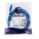 Cabeus PC-UTP-RJ45-Cat.6-2m-BL-LSZH Патч-корд U/UTP, категория 6, 2xRJ45/8p8c, неэкранированный, синий, LSZH, 2м