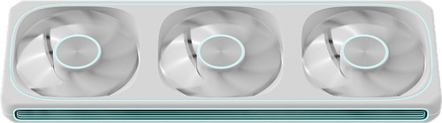 Вентилятор для корпуса Formula V Line AIR FUSION 3 WH REVERSE, 360x120x28mm, ARBG 3pin + PWM 4pin, 500-1800 RPM, 37.83 DBA MAX, HYDRO BEARING