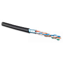 Кабель витая пара Bion BCL-F5460-381 F/UTP, кат.5e, 4x2x0,46 мм AWG 25, медь, одножильный, PE, для внешней прокладки, 305м, черный