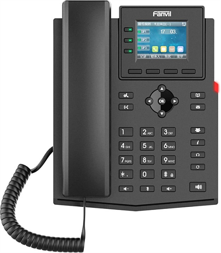 sip-телефон 2-проводной fanvil 2 wire phone energy-saving mode 6 parties conference 3 line key hd voice 4 sip line back light opus+ipv6 psu