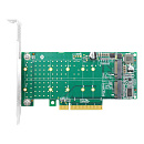 Адаптер(переходник) LR-LINK LRNV95N8 PCIe - M.2 для двух NVMe накопителей 2230, 2242, 2260, 2280, 22110 PCIe 3.0 x8