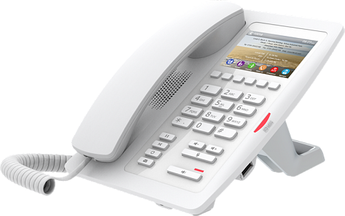 sip-телефон fanvil h5, 2 sip-акк., 3.5", 480x320 цвет. экран, poe, бп в комп., 2x100 mbps, белый, 6 прог. клав.