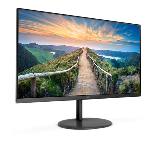 Монитор 23,8" AOC Q24V4EA 2560x1440, LED, 16:9, IPS, 250cd, 1000:1, 20M:1, 4ms, 178/178, HDMI, DP, 75Hz, Speakers, Tilt, Внеш, VESA, Black, 3y