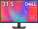 Dell 31.5" SE3223Q Bk/Bk (VA; 16:9; 300 cd/m2; 3000:1; 3840x2160x60Hz; 5ms; 1,07bln col;178/178; DP1.2(HDCP 2.2);2xHDMI2.2(HDCP 2.2);Spk 2x5W;Tilt;VES