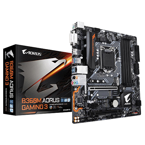 Материнская плата B360 S1151 MATX B360M AORUS GAMING 3 GIGABYTE